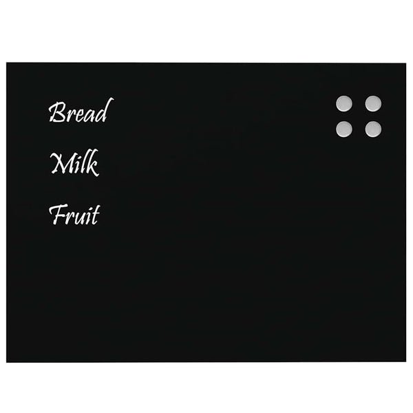 Magnettafel Schwarz 80x60 cm Hartglas