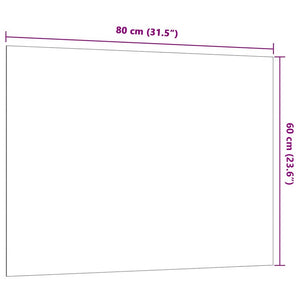 Magnettafel Schwarz 80x60 cm Hartglas
