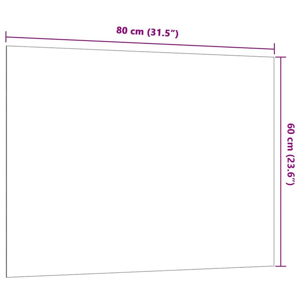Magnettafel Schwarz 80x60 cm Hartglas