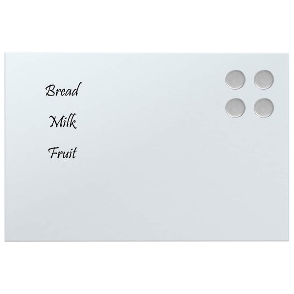 Magnettafel Weiß 30x20 cm Hartglas