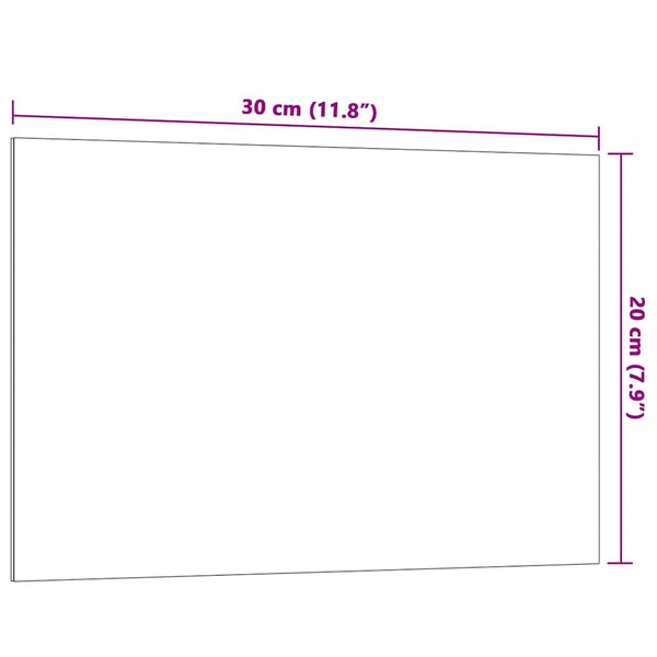 Magnettafel Weiß 30x20 cm Hartglas