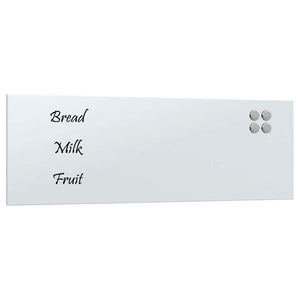 Magnettafel Weiß 80x30 cm Hartglas