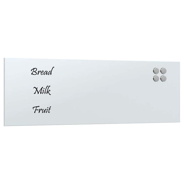 Magnettafel Weiß 80x30 cm Hartglas