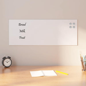 Magnettafel Weiß 80x30 cm Hartglas