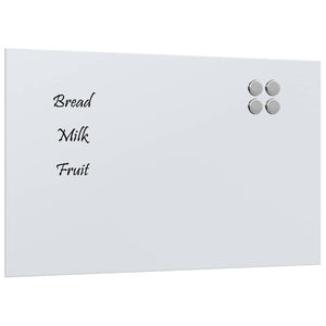 Magnettafel Weiß 80x50 cm Hartglas