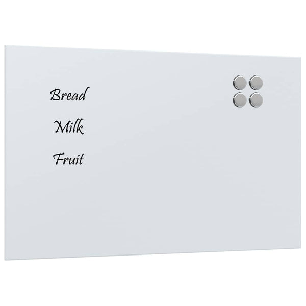 Magnettafel Weiß 80x50 cm Hartglas