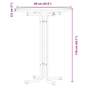 Weißer Bartisch Ø60x110 cm