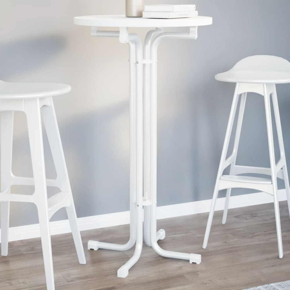 Weißer Bartisch Ø60x110 cm