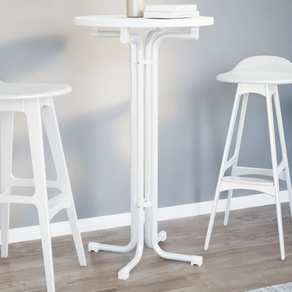 Weißer Bartisch Ø60x110 cm