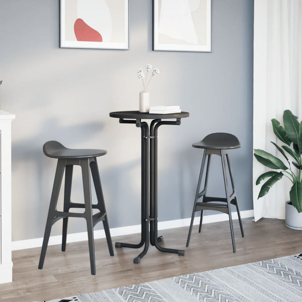 Schwarzer Bartisch Ø60x110 cm