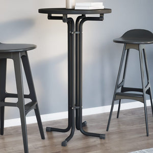 Schwarzer Bartisch Ø60x110 cm