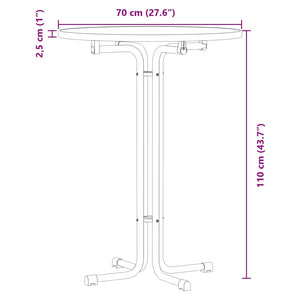 Schwarzer Bartisch Ø70x110 cm
