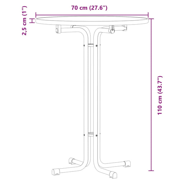 Schwarzer Bartisch Ø70x110 cm