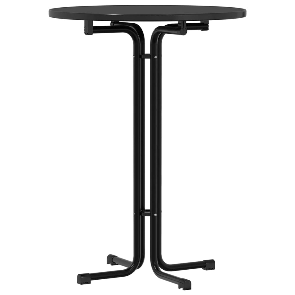 Schwarzer Bartisch Ø80 cm