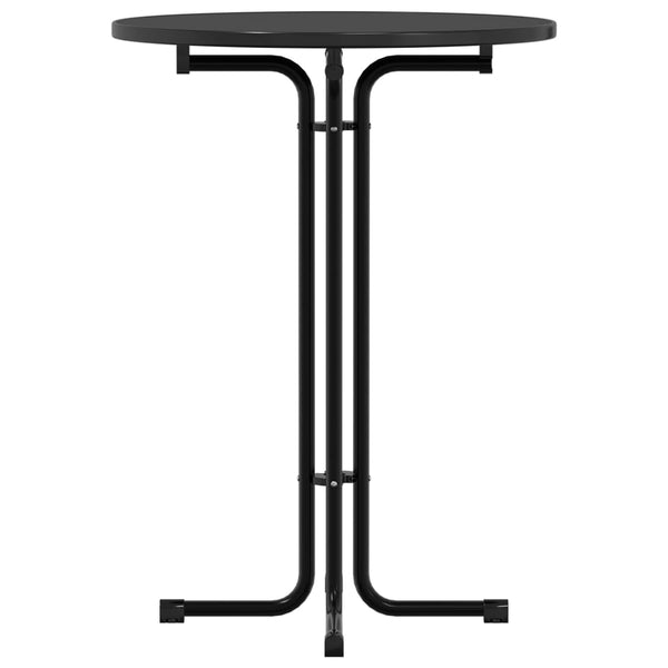 Schwarzer Bartisch Ø80 cm