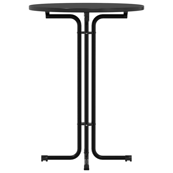 Schwarzer Bartisch Ø80 cm