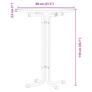 Schwarzer Bartisch Ø80 cm