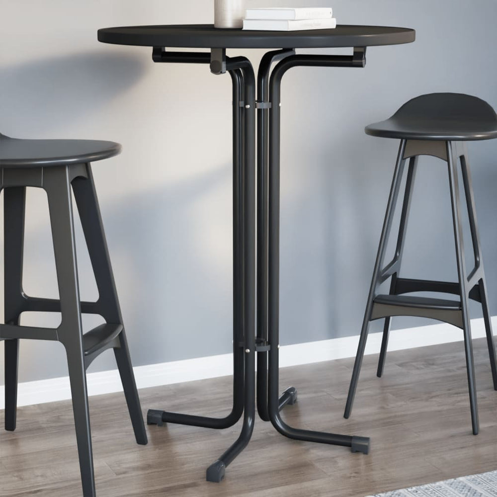 Schwarzer Bartisch Ø80 cm