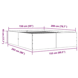 Bettgestell Braun Eichen-Optik 150x200 cm