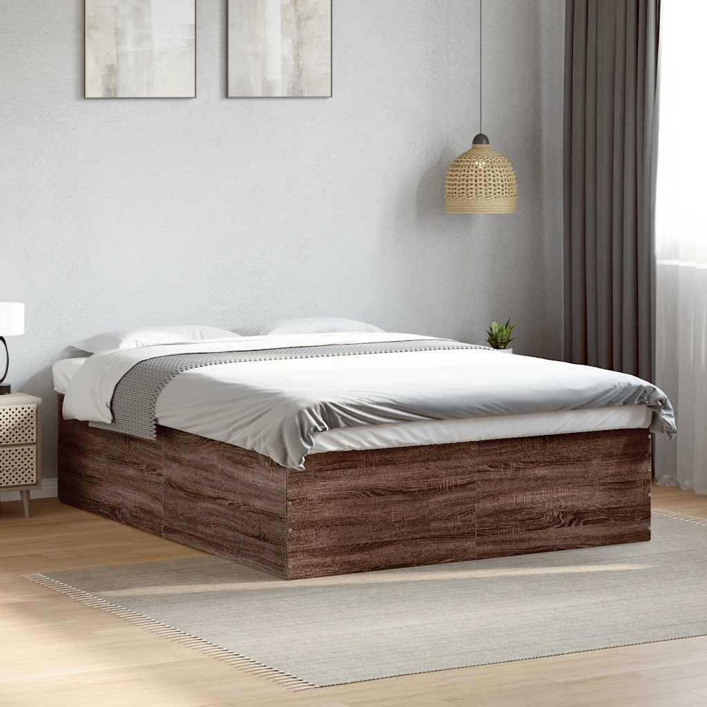 Bettgestell Braun Eichen-Optik 150x200 cm