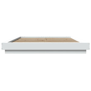 Bettgestell mit LED Weiß 160x200 cm