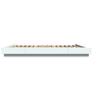 Bettgestell mit LED Weiß 160x200 cm