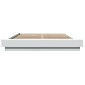 Bettgestell mit LED Weiß 120x200 cm