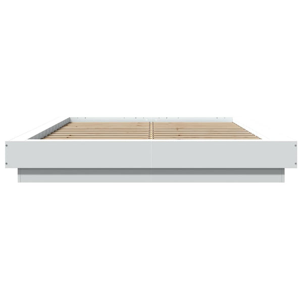 Bettgestell mit LED Weiß 120x200 cm