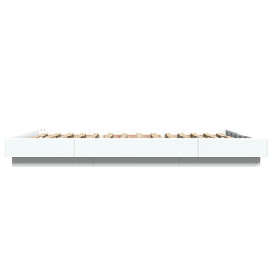 Bettgestell mit LED Weiß 120x200 cm