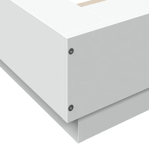 Bettgestell mit LED Weiß 120x200 cm