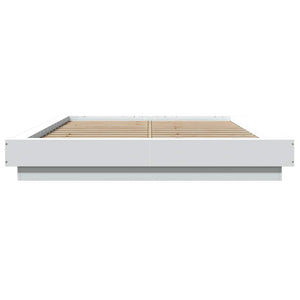 Bettgestell mit LED Weiß 120x190 cm