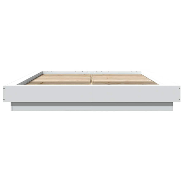 Bettgestell mit LED Weiß 120x190 cm