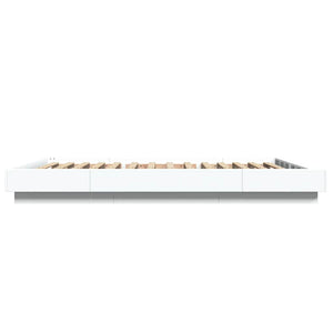 Bettgestell mit LED Weiß 120x190 cm