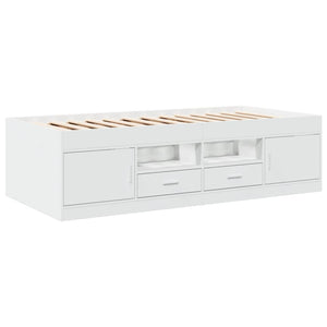 Tagesbett mit Schubladen Weiß 100x200 cm