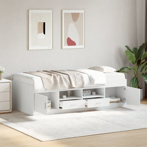 Tagesbett mit Schubladen Weiß 100x200 cm