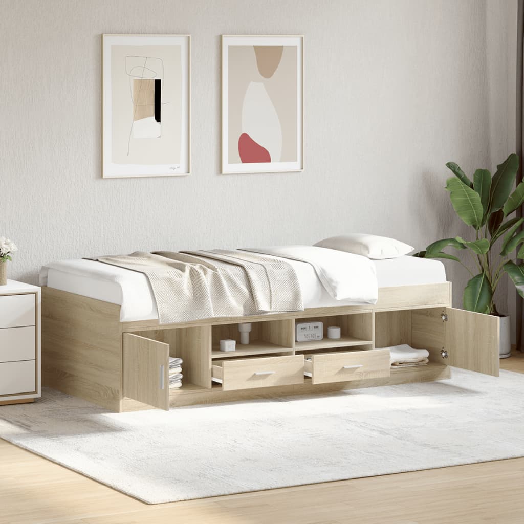 Tagesbett mit Schubladen 90x200 cm Sonoma Eiche