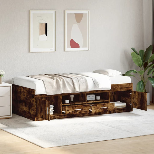 Tagesbett mit Schubladen 90x200 cm Räuchereiche