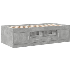 Tagesbett mit Schubladen 90x190 cm Betongrau