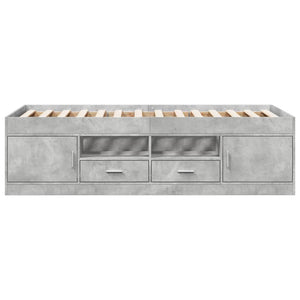 Tagesbett mit Schubladen 90x190 cm Betongrau