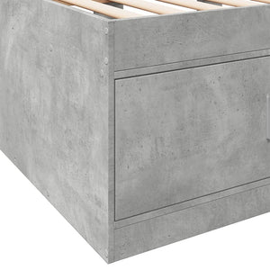 Tagesbett mit Schubladen 90x190 cm Betongrau