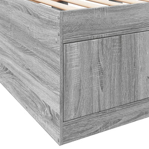 Tagesbett mit Schubladen 90x190 cm Grau Sonoma