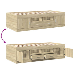 Tagesbett mit Schubladen 75x190 cm Sonoma Eiche