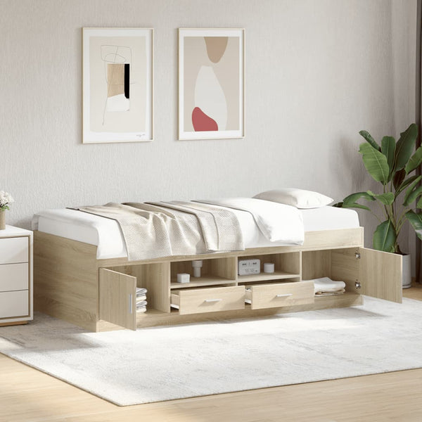 Tagesbett mit Schubladen 75x190 cm Sonoma Eiche