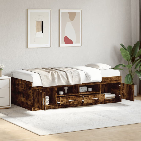 Tagesbett mit Schubladen Räuchereiche 75x190 cm