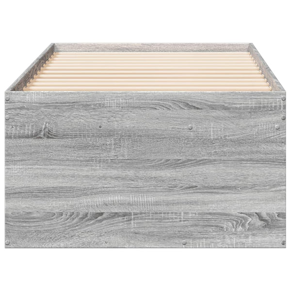 Tagesbett mit Schubladen 75x190 cm Grau Sonoma