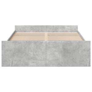 Bettgestell mit Schubladen 120x200 Betongrau