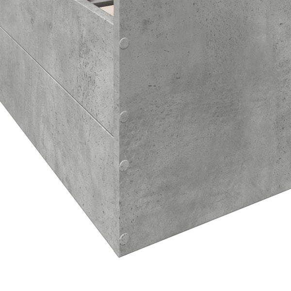 Bettgestell mit Schubladen 120x200 Betongrau