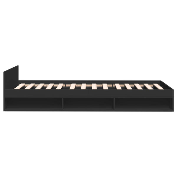 Schwarzes Bettgestell 90x190 cm mit Schublade