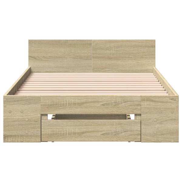 Bettgestell Sonoma Eiche 90x190 cm mit Schublade