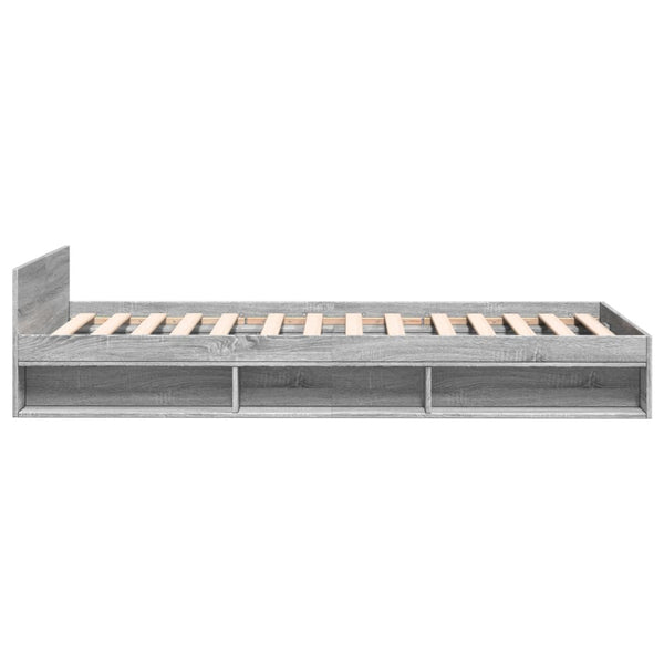 Bettgestell mit Schublade Grau 90x190 cm